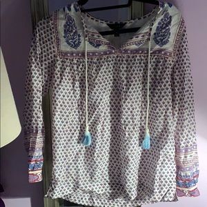 J CREW paisley blouse